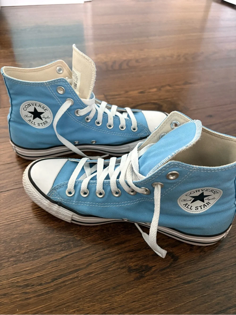 Converse High Top Sneakers - Light Blue & White - Picture 3 of 5